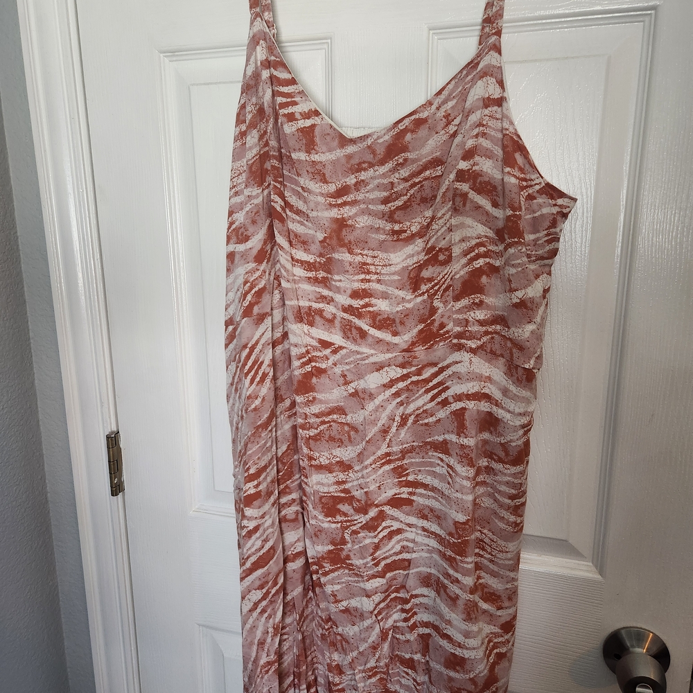 Maurices Strapless Brown and White Dress
